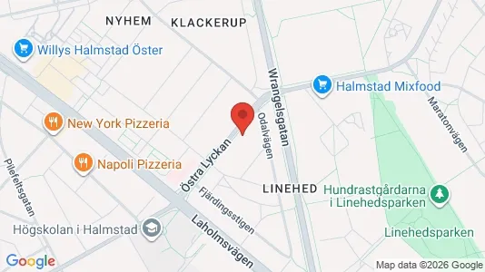 Apartments for rent i Halmstad - kort over placeringen