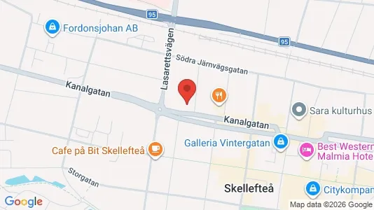 Apartments for rent i Skellefteå - kort over placeringen