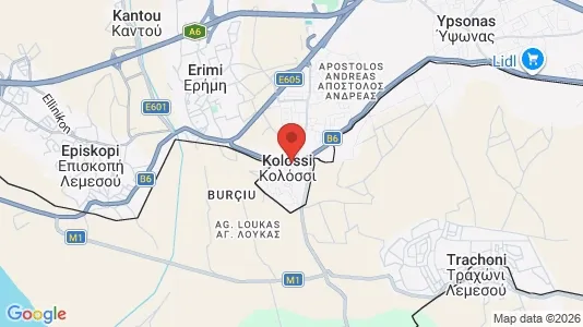 Houses for rent i Kolossi - kort over placeringen