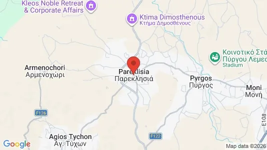 Apartments for rent i Parekklisia Touristiki Periochi - kort over placeringen