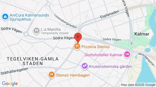 Rooms for rent i Kalmar - kort over placeringen