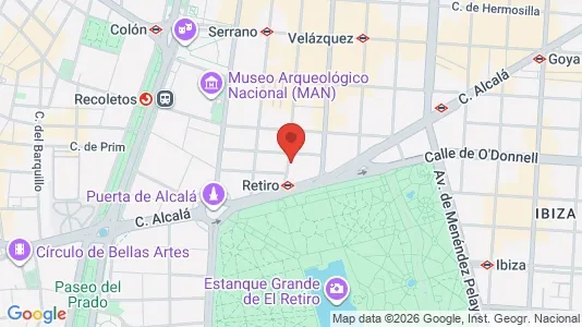 Apartments for rent i Madrid Salamanca - kort over placeringen