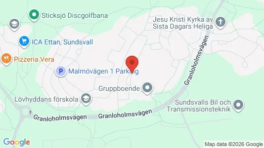Apartments for rent i Sundsvall - kort over placeringen