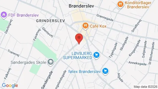 Apartments for rent i Brønderslev - kort over placeringen