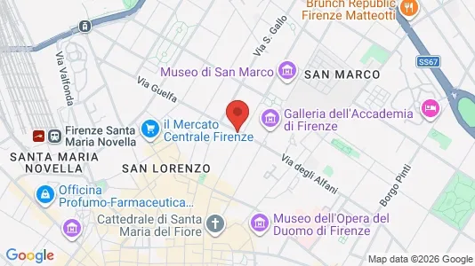 Apartments for rent i Florence - kort over placeringen