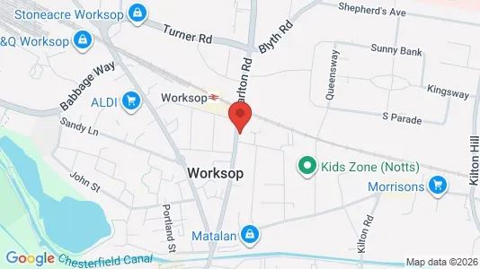 Apartments for rent in Worksop - Nottinghamshire - Photo from Google Street View
