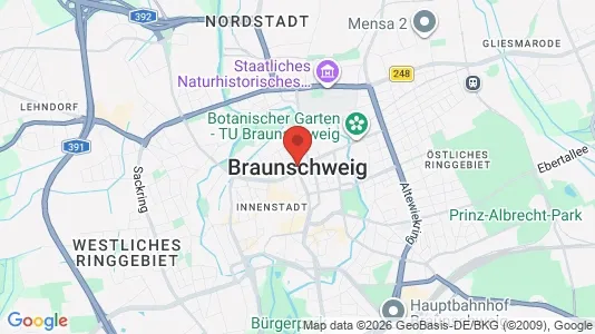 Apartments for rent i Braunschweig - kort over placeringen