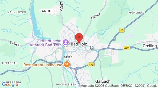 Apartments for rent i Bad Tölz-Wolfratshausen - kort over placeringen