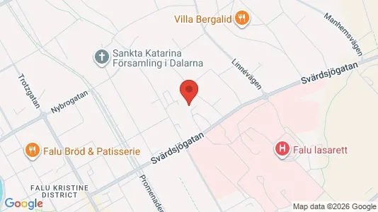 Apartments for rent i Falun - kort over placeringen