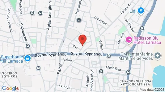 Apartments for rent i Larnaca - kort over placeringen