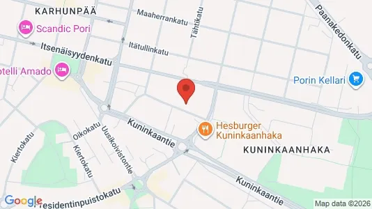 Apartments for rent i Pori - kort over placeringen