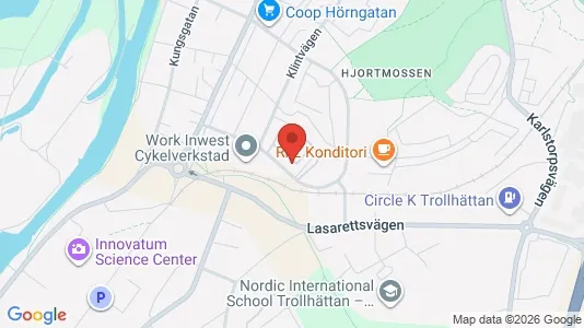 Apartments for rent i Trollhättan - kort over placeringen