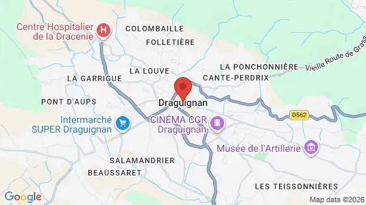 Houses for rent i Draguignan - kort over placeringen