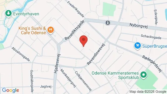 Apartments for rent i Odense C - kort over placeringen