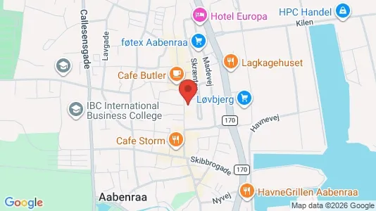 Apartments for rent i Aabenraa - kort over placeringen
