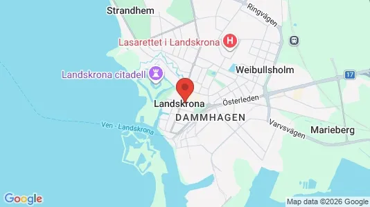 Apartments for rent i Landskrona - kort over placeringen