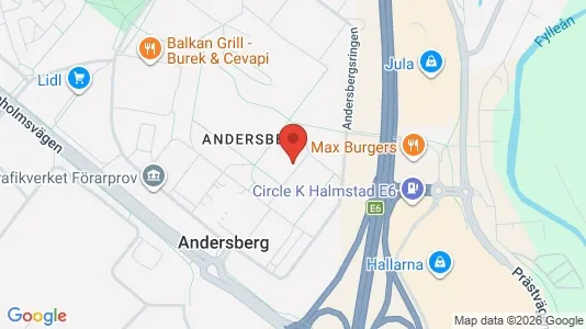 Apartments for rent i Halmstad - kort over placeringen