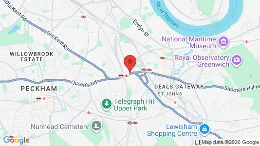 Houses for rent i London SE14 - kort over placeringen