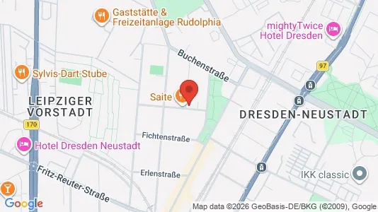 Apartments for rent i Dresden - kort over placeringen