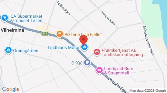 Apartments for rent i Vilhelmina - kort over placeringen
