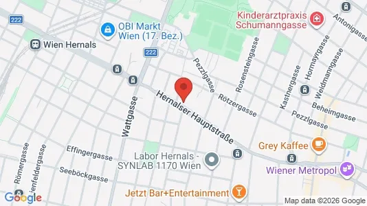 Apartments for rent i Vienna Hernals - kort over placeringen