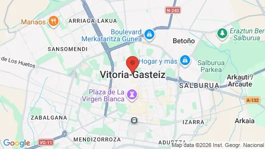 Apartments for rent i Vitoria-Gasteiz - kort over placeringen
