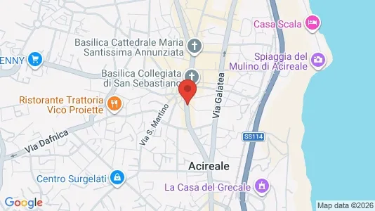 Apartments for rent i Acireale - kort over placeringen