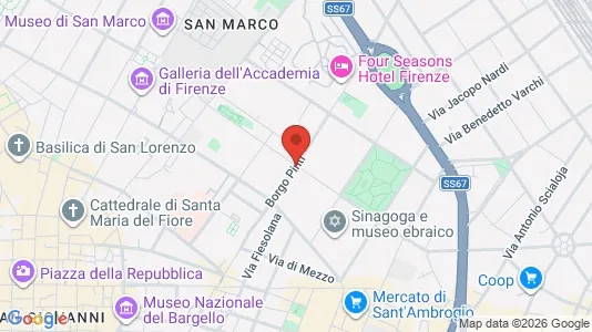 Apartments for rent i Florence - kort over placeringen