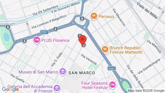 Apartments for rent i Florence - kort over placeringen