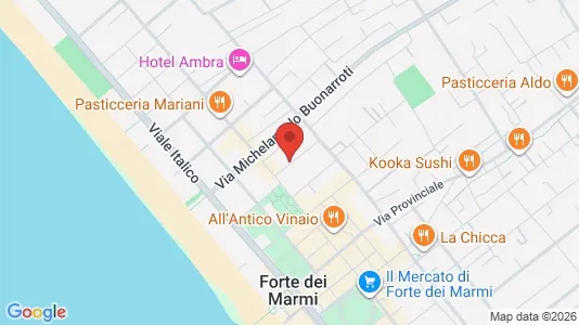 Apartments for rent i Forte dei Marmi - kort over placeringen