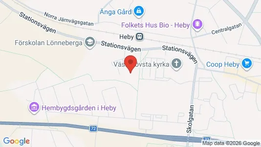 Apartments for rent i Heby - kort over placeringen