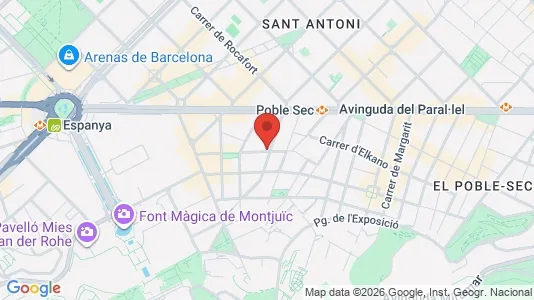 Apartments for rent i Barcelona Sants-Montjuïc - kort over placeringen