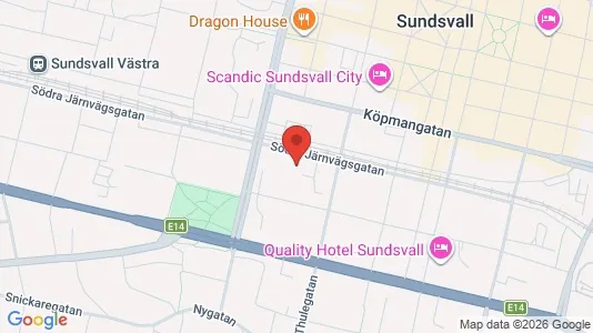 Apartments for rent i Sundsvall - kort over placeringen