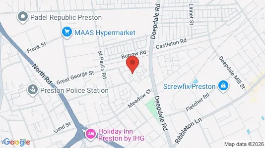 Apartments for rent i Preston - Lancashire - kort over placeringen
