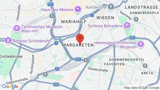 Apartments for rent i Vienna Margareten - kort over placeringen