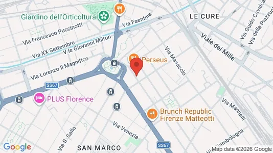 Apartments for rent i Florence - kort over placeringen