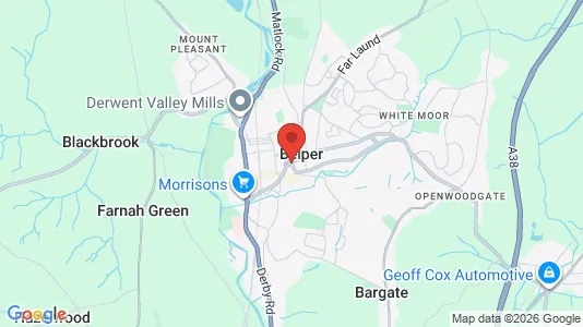 Apartments for rent i Belper - Derbyshire - kort over placeringen