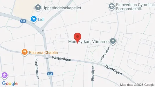 Apartments for rent i Värnamo - kort over placeringen