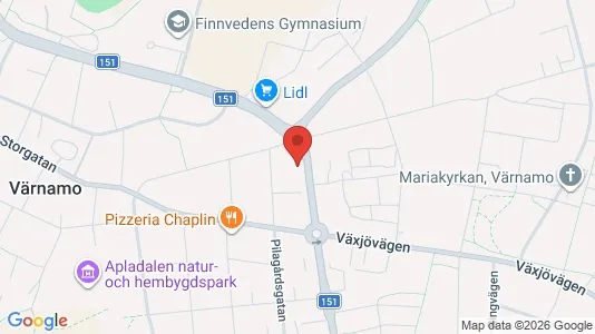 Apartments for rent i Värnamo - kort over placeringen