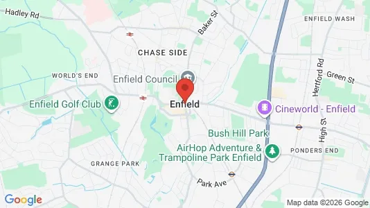 Houses for rent i Enfield - Middlesex - kort over placeringen