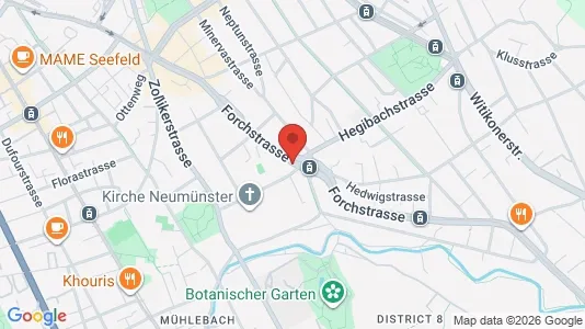 Apartments for rent i Zürich Distrikt 8 - kort over placeringen