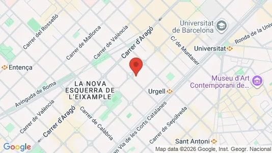 Apartments for rent i Barcelona Eixample - kort over placeringen
