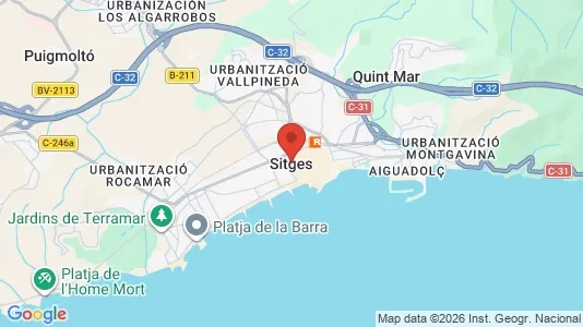 Houses for rent i Sitges - kort over placeringen