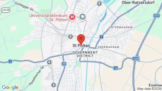 Apartments for rent i Sankt Pölten - kort over placeringen