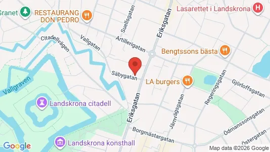 Apartments for rent i Landskrona - kort over placeringen