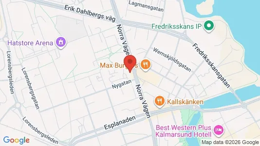 Rooms for rent i Kalmar - kort over placeringen
