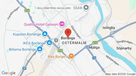 Houses for rent i Borlänge - kort over placeringen