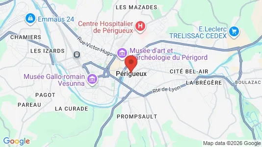 Apartments for rent i Périgueux - kort over placeringen