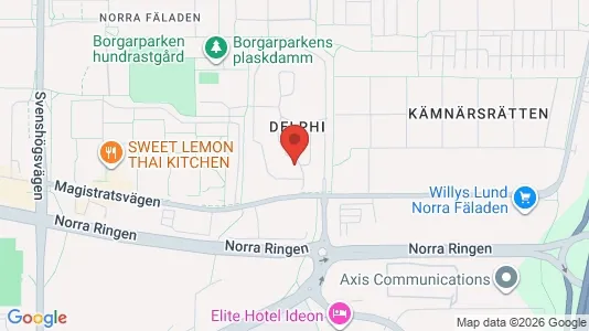 Rooms for rent i Lund - kort over placeringen