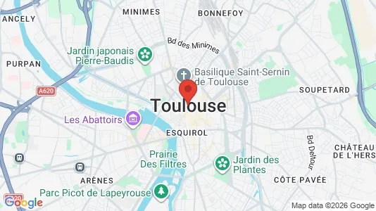 Apartments for rent i Toulouse - kort over placeringen